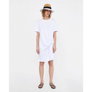 ZARA BASIC | midi dress with knot detail